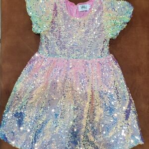 Lola + The Boys Pastel Sequin Dress
